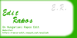 edit rapos business card